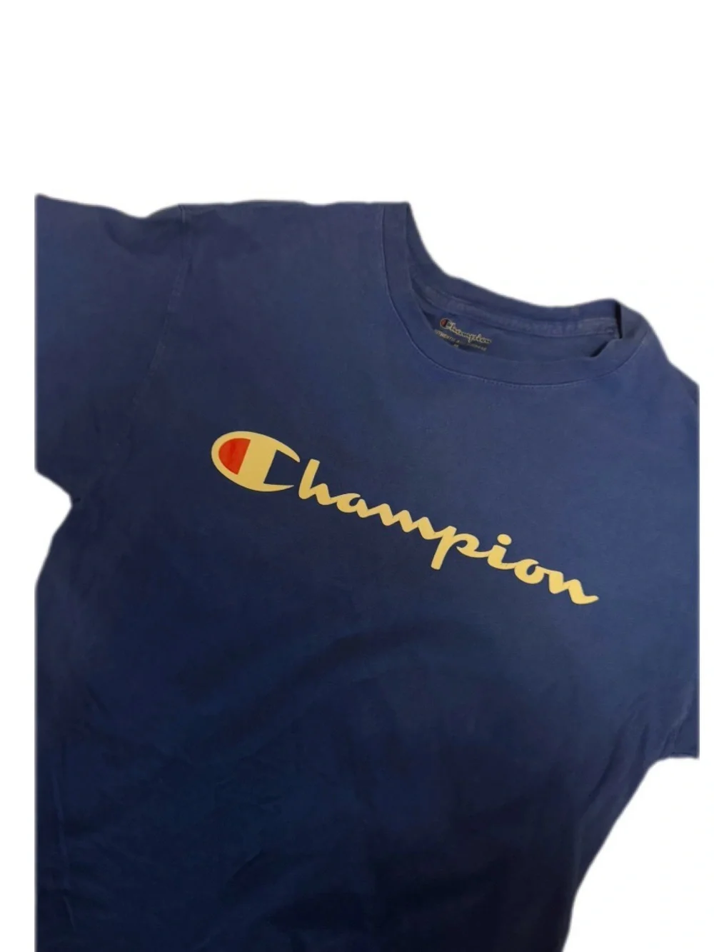 Men’s Champion Navy Blue Graphic Logo Tee - Picture 2 of 3
